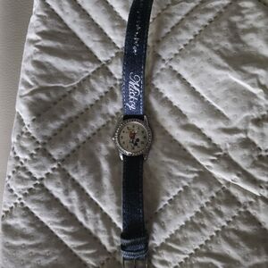 Mickey Mouse Denim Strap Watch